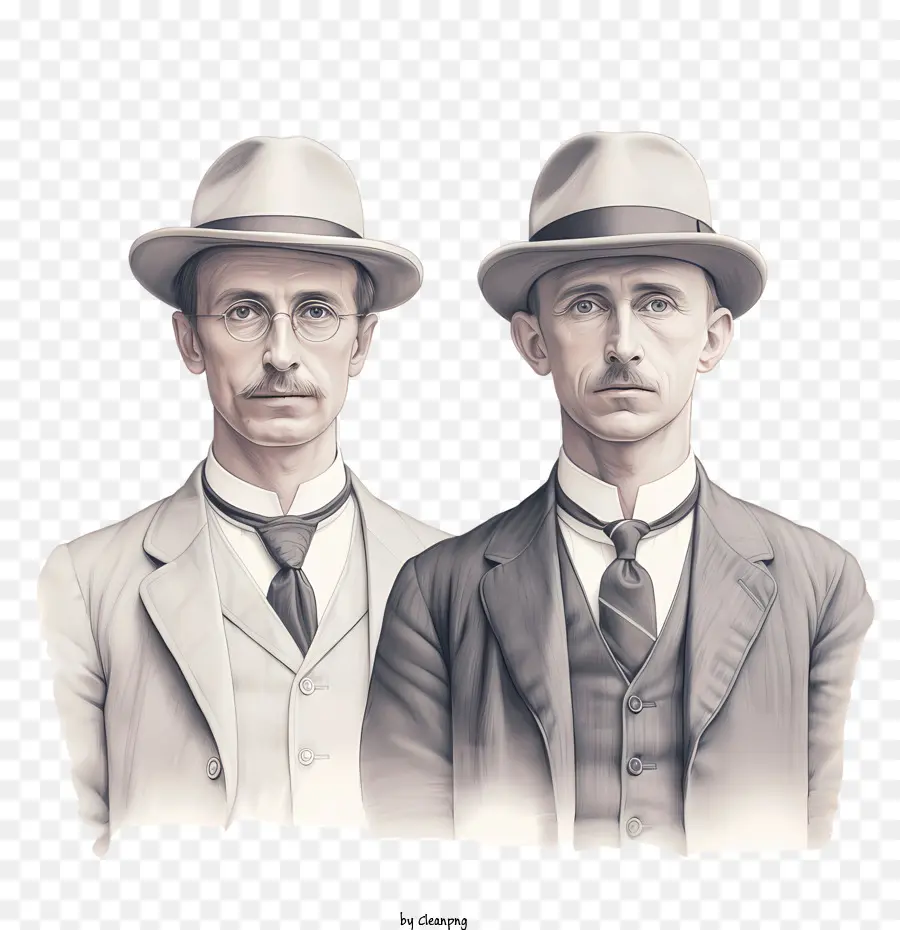 Día De Los Hermanos Wright，Dos Hombres PNG