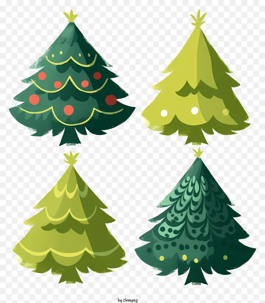 Los árboles De Navidad，árboles De Navidad Verdes PNG