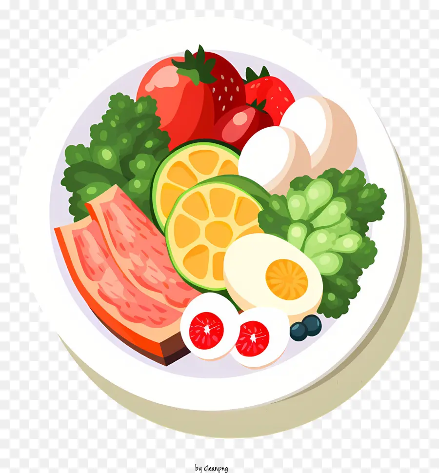 Plato De Comida，Plato De Fruta PNG