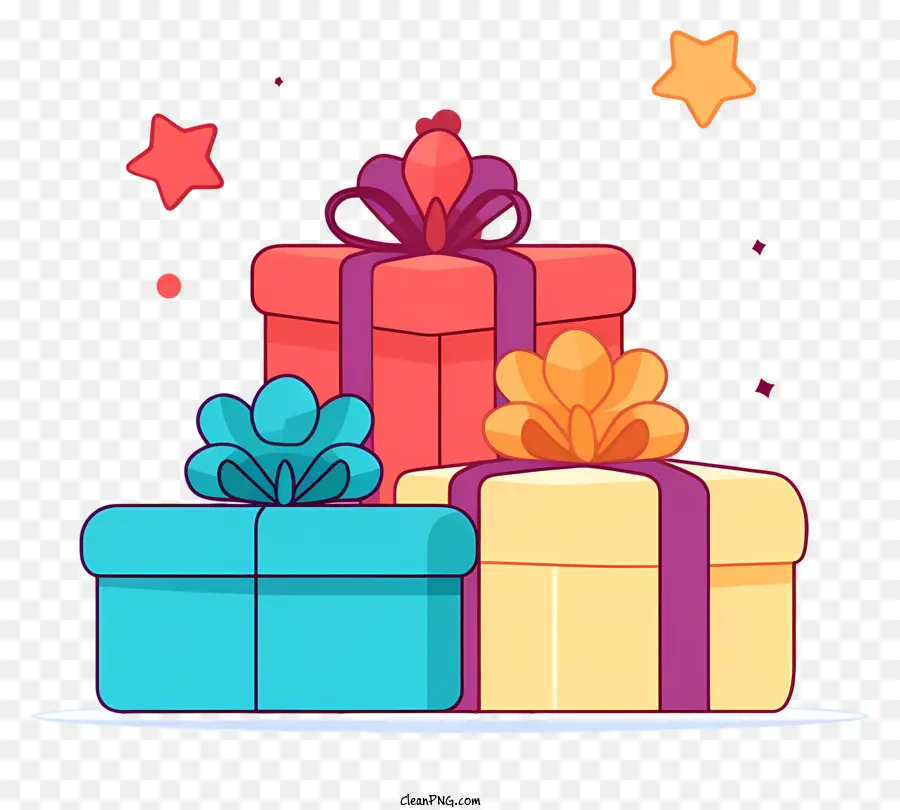 Cajas De Regalo，Colorido PNG