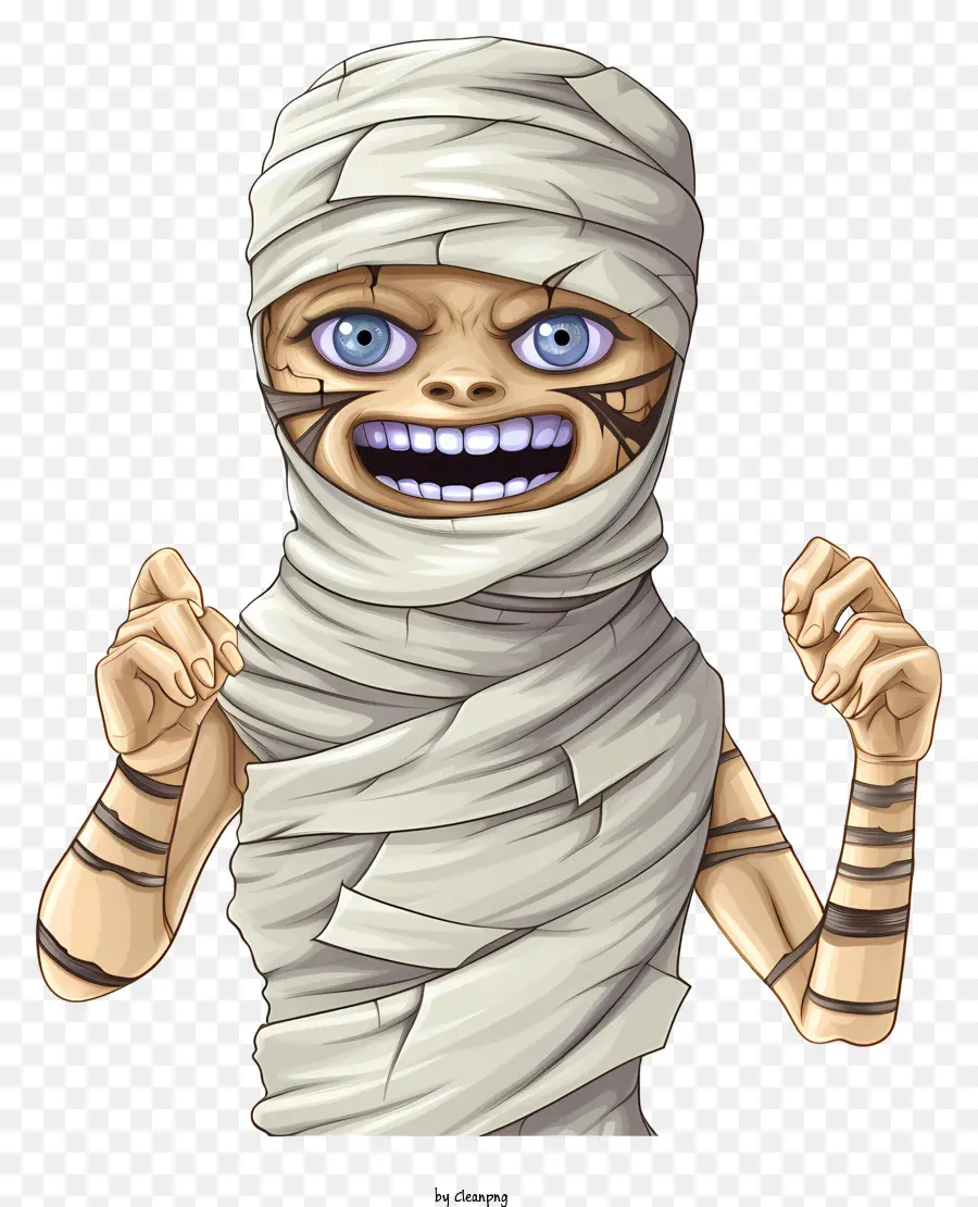 Personaje De Dibujos Animados，Disfraz De Momia PNG