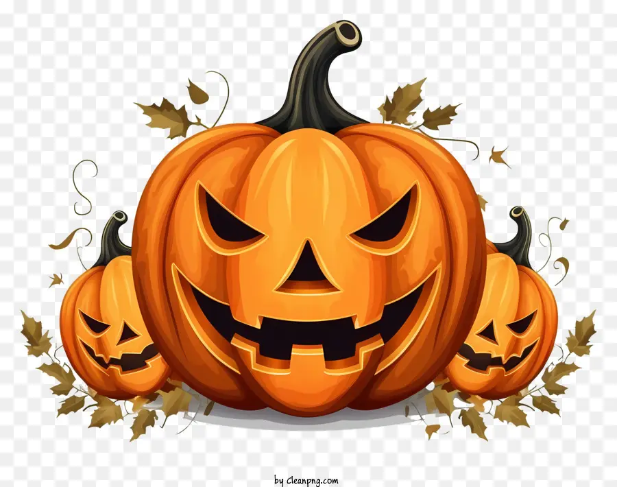 Tallado De Calabaza，Decoraciones De Halloween PNG