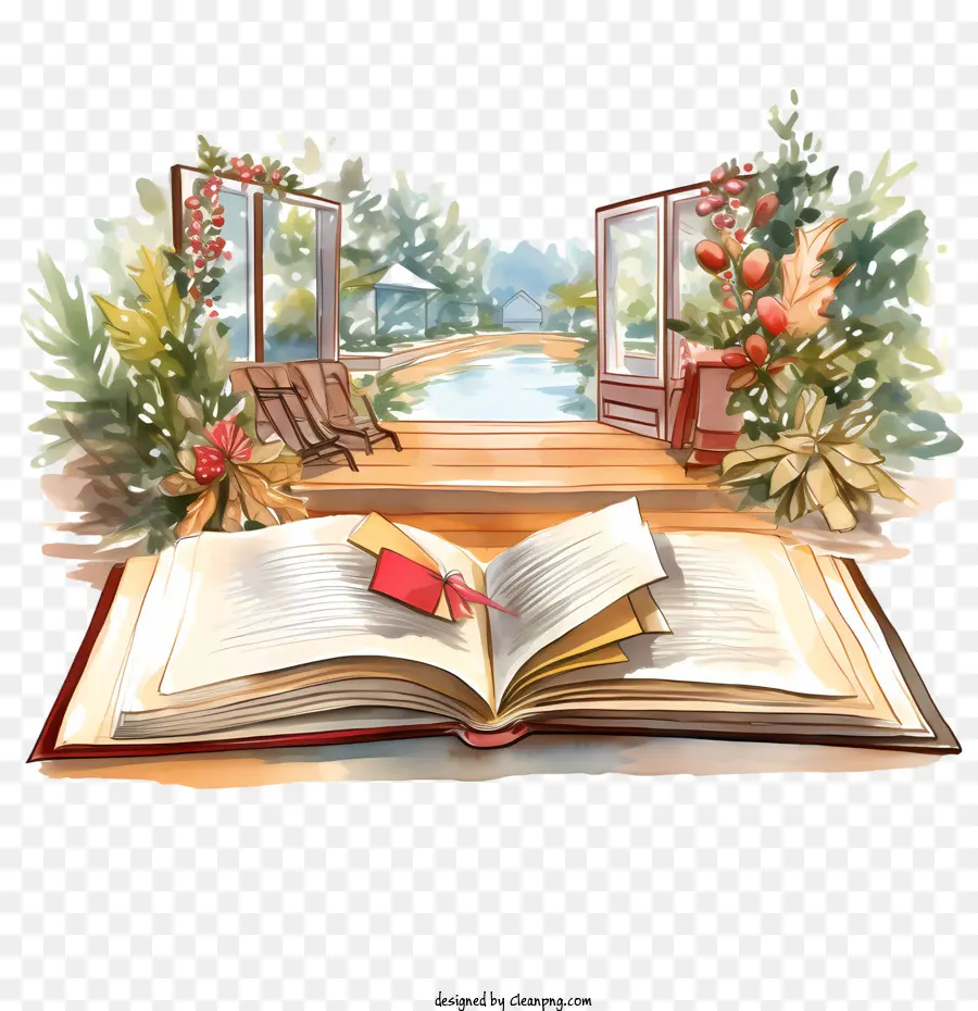 Libro De Navidad，Libro Abierto PNG