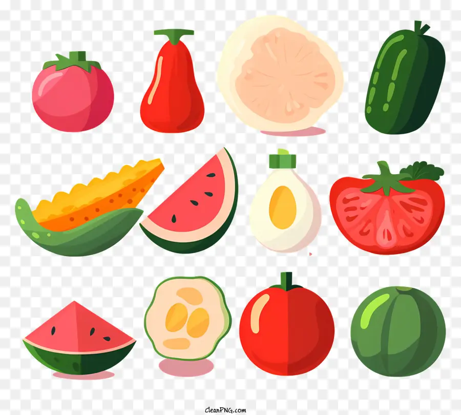 Frutas Y Verduras，La Sandía PNG