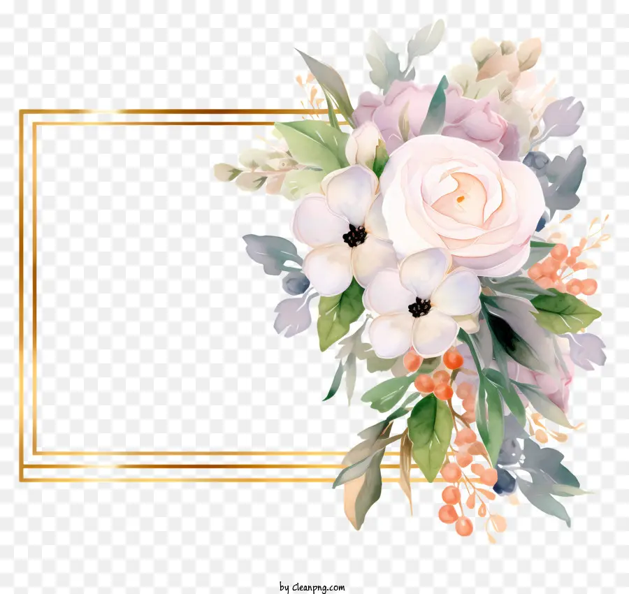 Ramo De Novia，Flores Blancas Y Rosas PNG