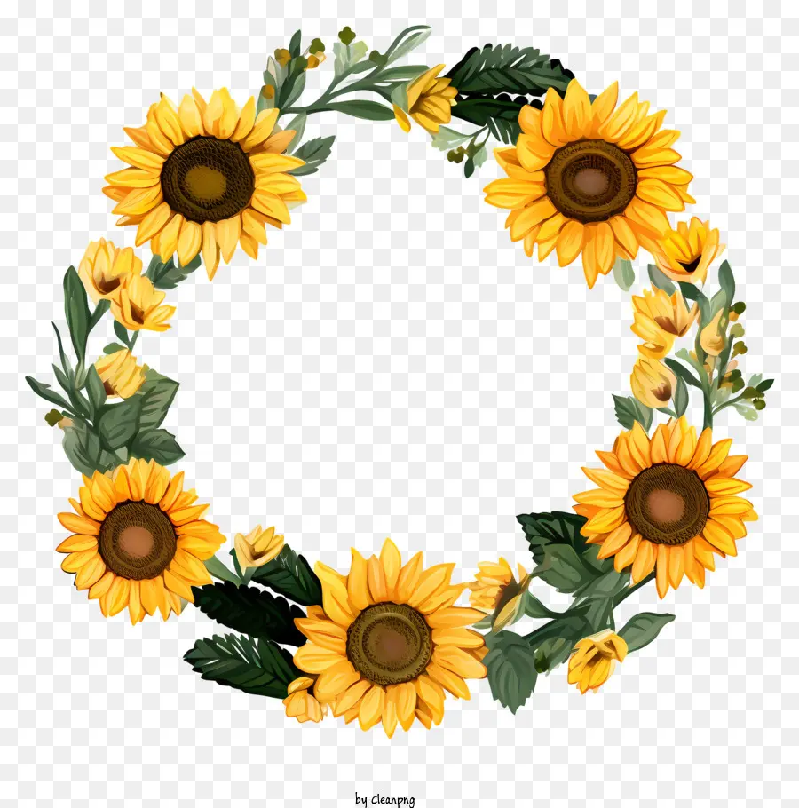 Girasol Corona，Floral Corona PNG