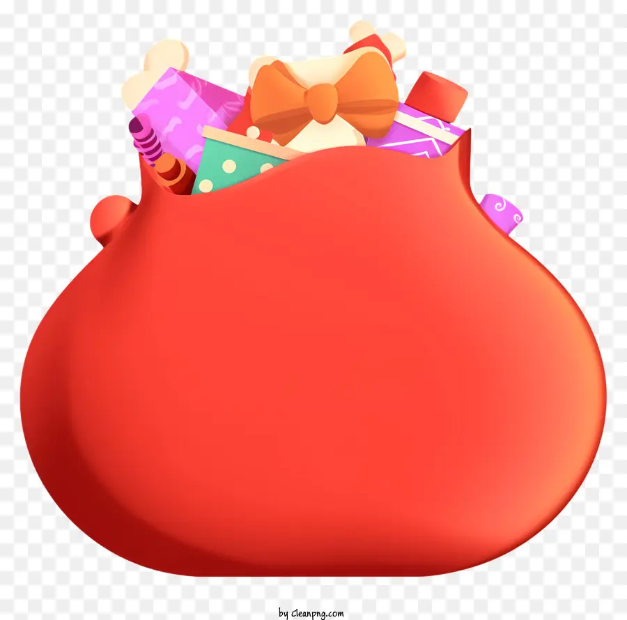 Bolso Rojo，Saco De Regalo Rojo PNG