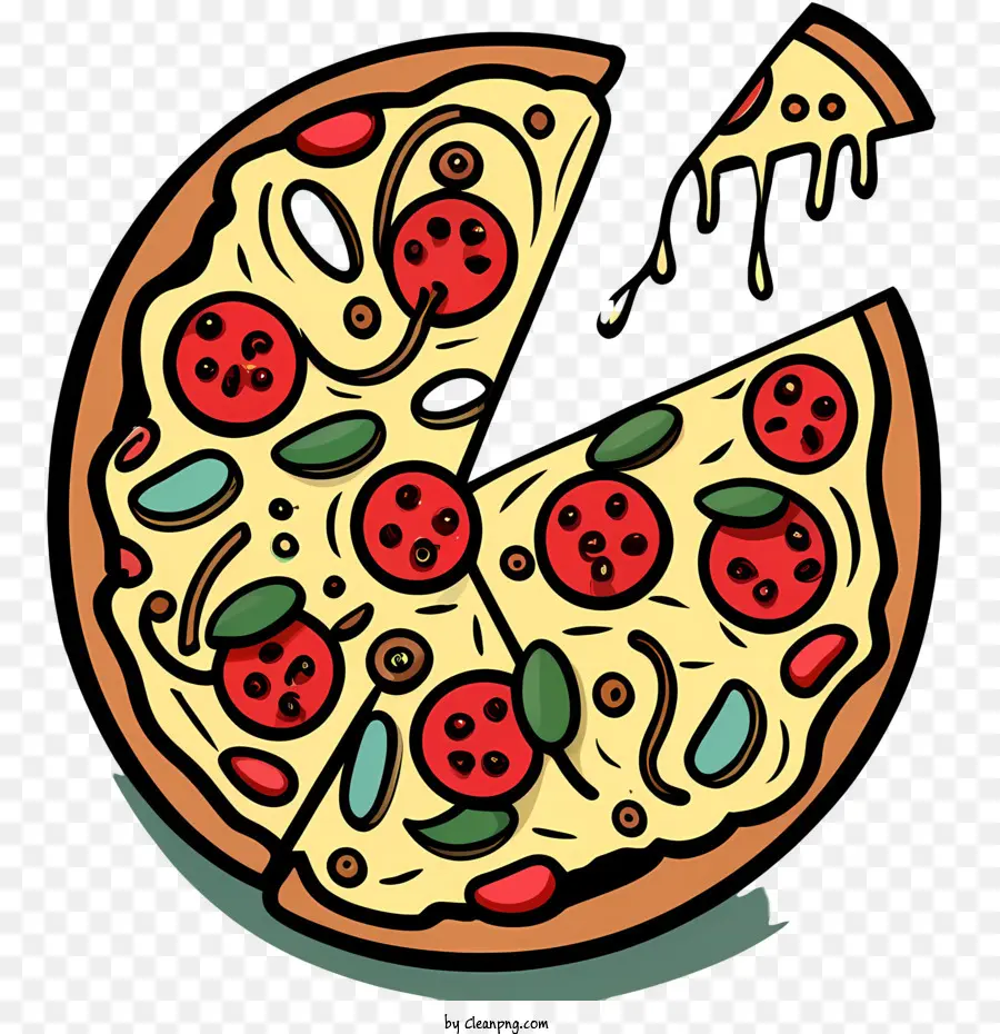 De Dibujos Animados De La Pizza，Pizza PNG