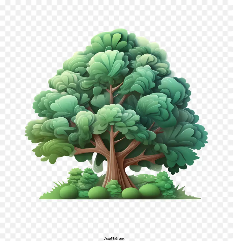 árbol De Hoja Perenne，árbol Verde PNG