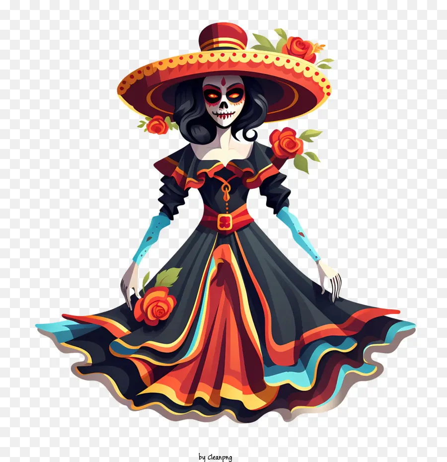 Día De Los Muertos，Disfraz PNG