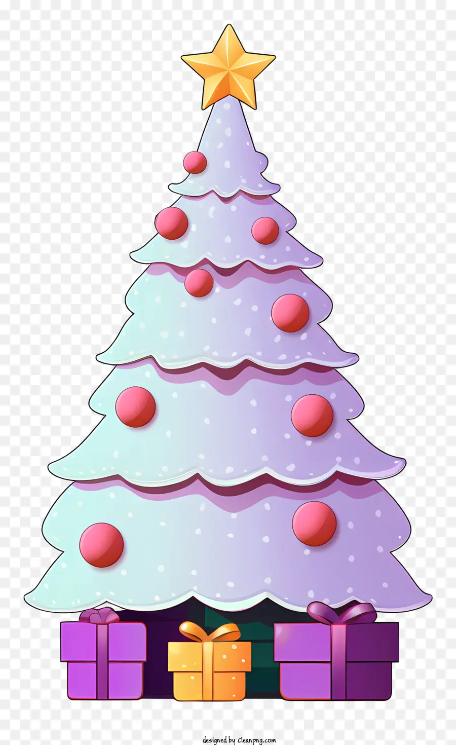 Púrpura árbol De Navidad，Presenta PNG