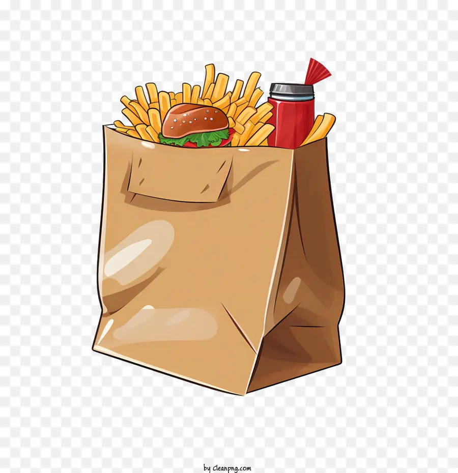 Bolsa De Entrega De Alimentos，Las Papas Fritas PNG