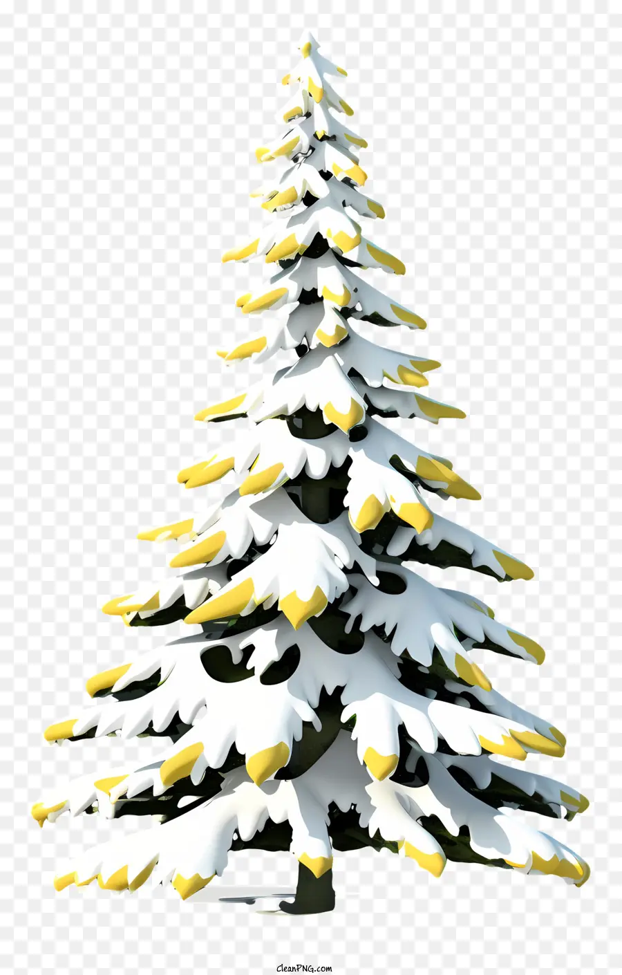 Nevadas árbol，Franja Amarilla PNG