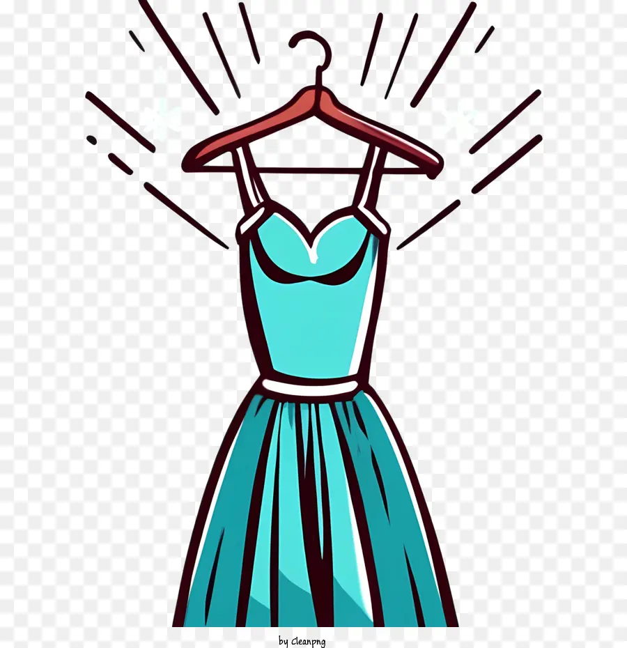 Vestido De Dibujos Animados，Vestido Azul PNG