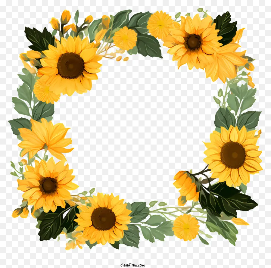 Girasol Corona，Floral Corona PNG