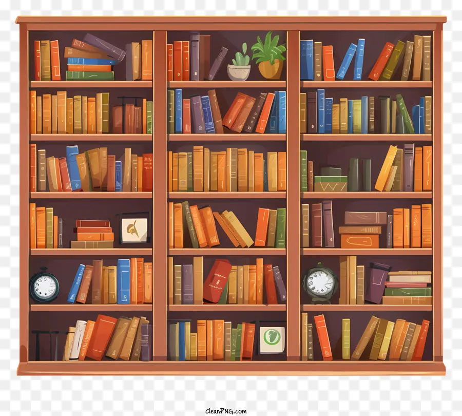 Bookshelf，Estantería De Madera PNG