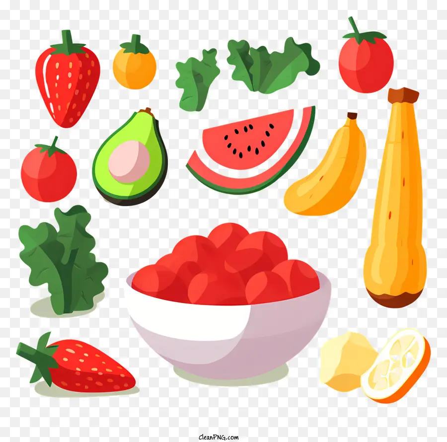 Frutas Y Verduras，Fresas PNG