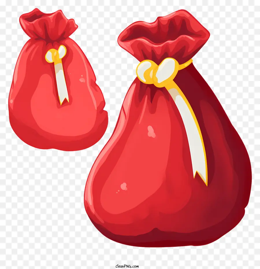 Bolsa Temática De Navidad，Fondo Rojo PNG