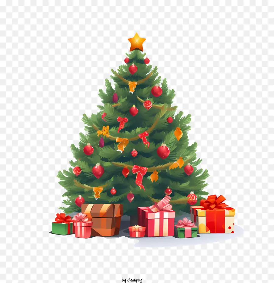 árbol De Navidad，Regalos PNG