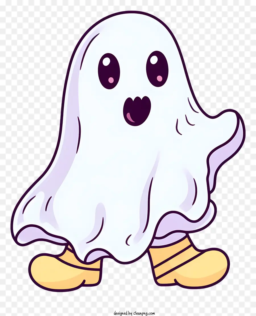 Lindo Personaje Fantasma，Amarillo Impermeable PNG