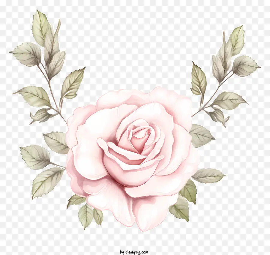 Rosa Rosa，Black Background PNG