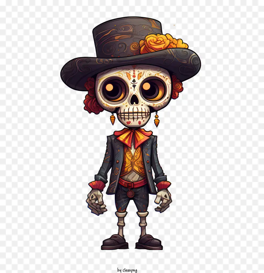 Día De Los Muertos，Esqueleto PNG