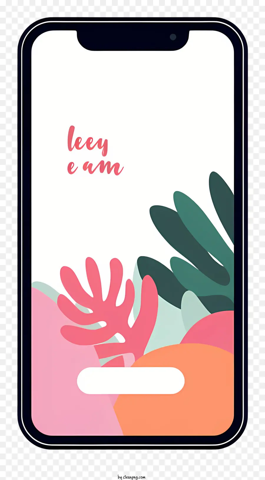 La Pantalla Del Smartphone，Diseño Floral Colorido PNG