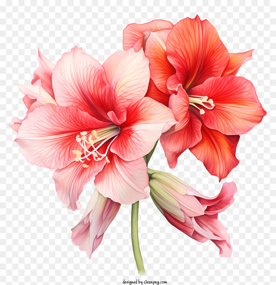 Flor De Amaryllis，Naranja PNG