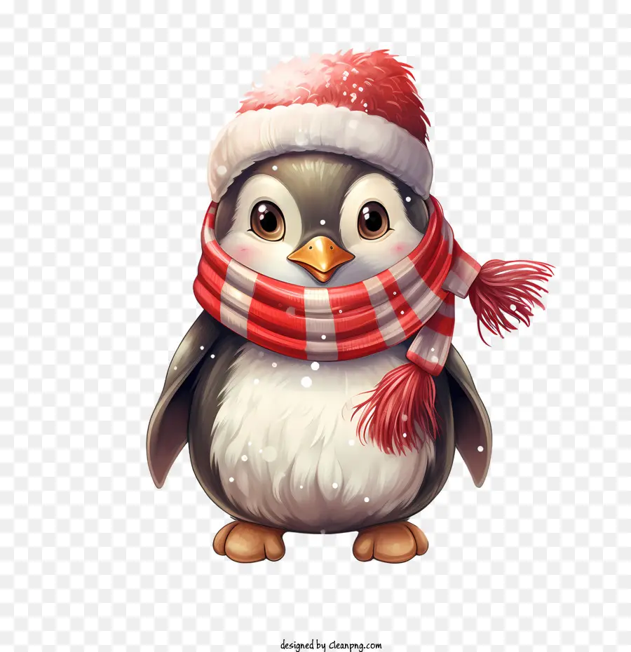 La Navidad Pingüino，Lindo Pingüino PNG