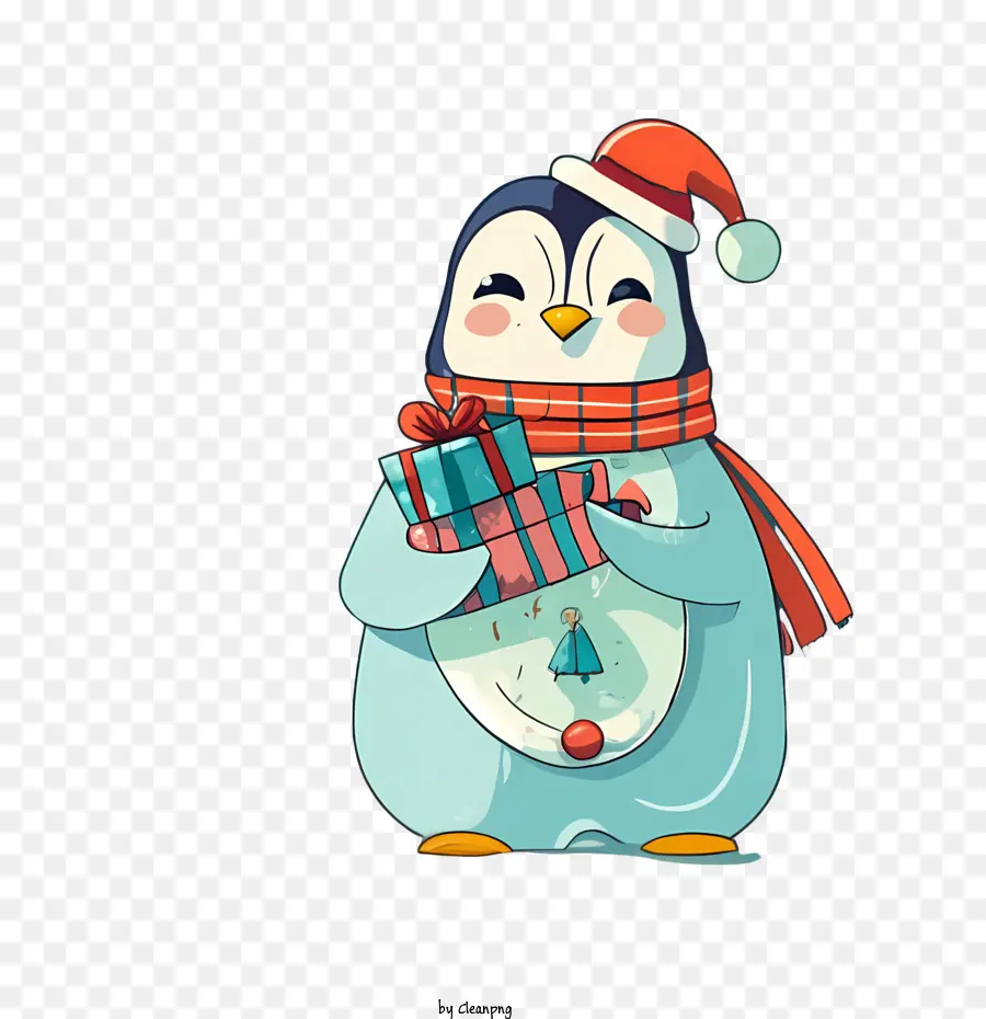 Lindo Pingüino，Pingüino Con Regalo PNG