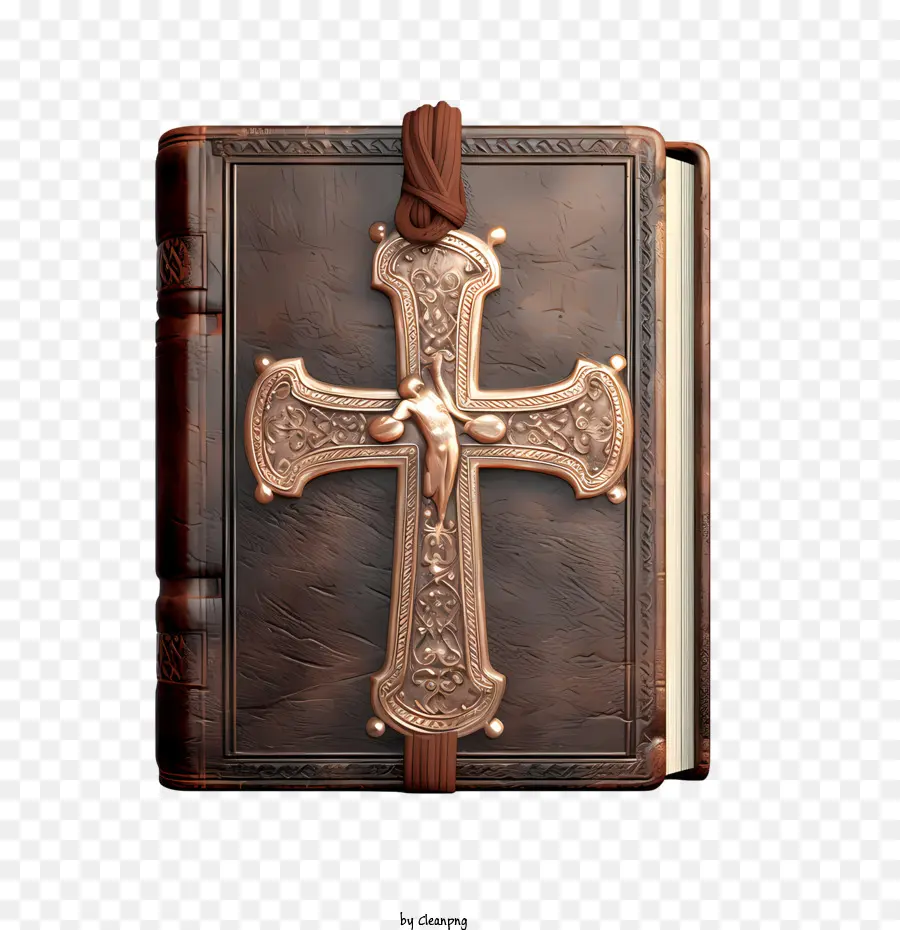 Biblia Con Cruz，Biblia De Cuero PNG