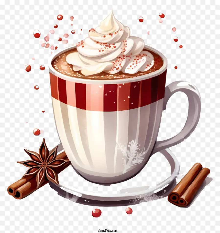 Chocolate Caliente，Crema Batida PNG