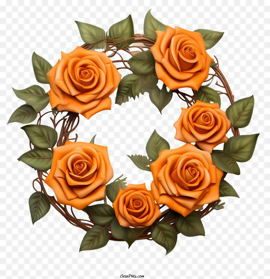 Rosa Corona，Naranja Rosas PNG