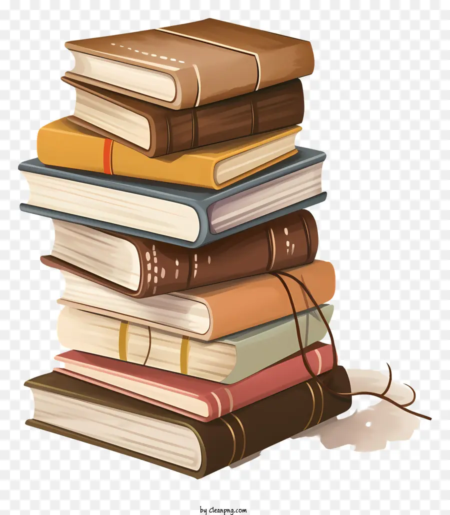 Libros Antiguos，Libros Apilados PNG