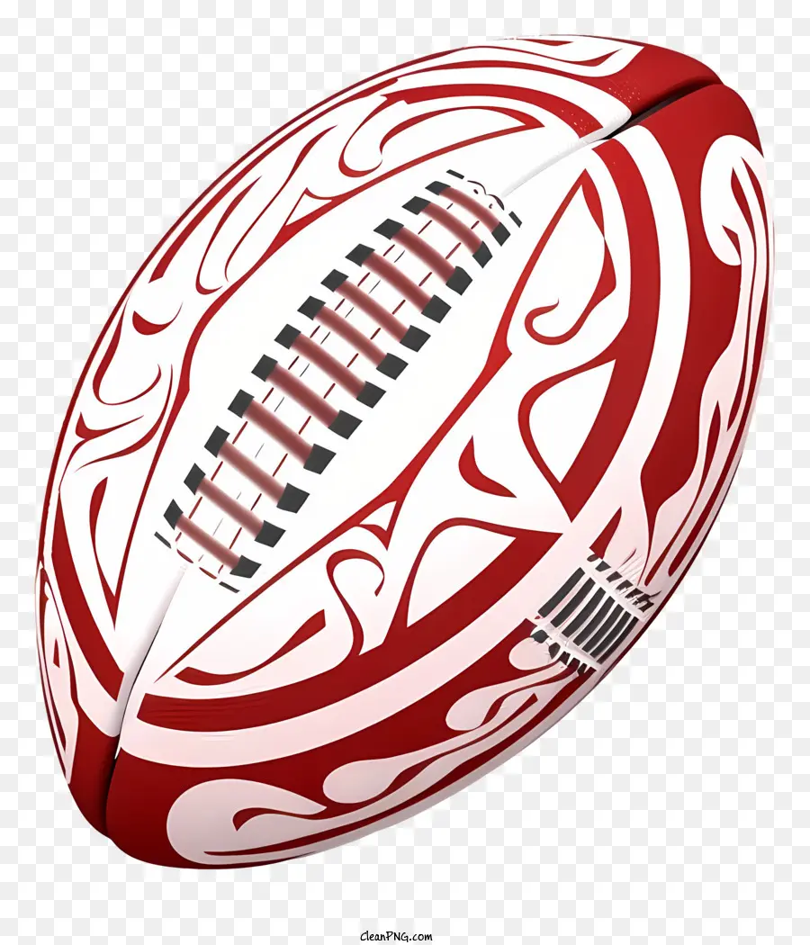 Pelota De Rugby，Bola De Rugby Roja Y Blanca PNG