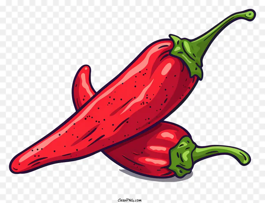 Pimientos De Chile Rojo，Black Background PNG