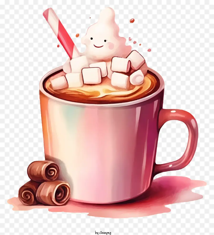 Chocolate Caliente，Crema Batida PNG