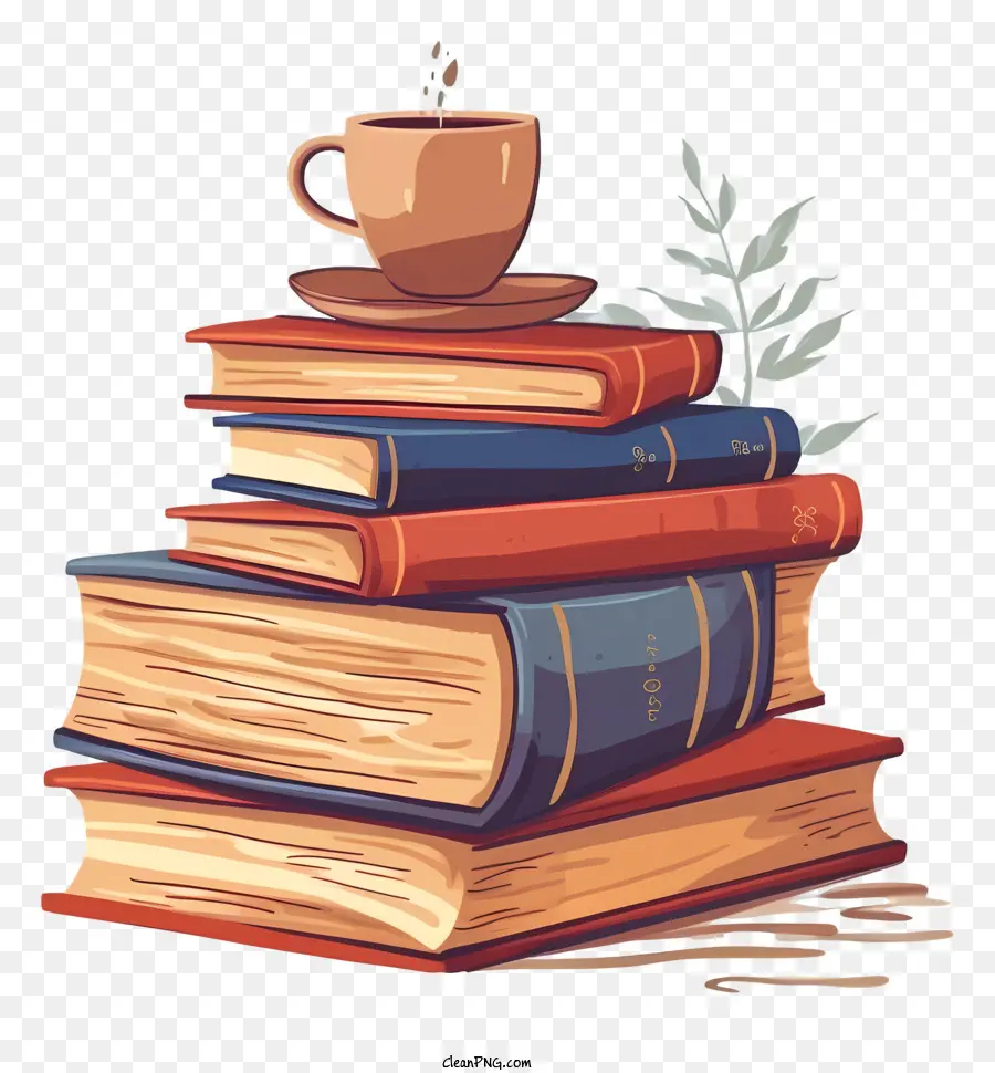 Libros，Taza De Café PNG