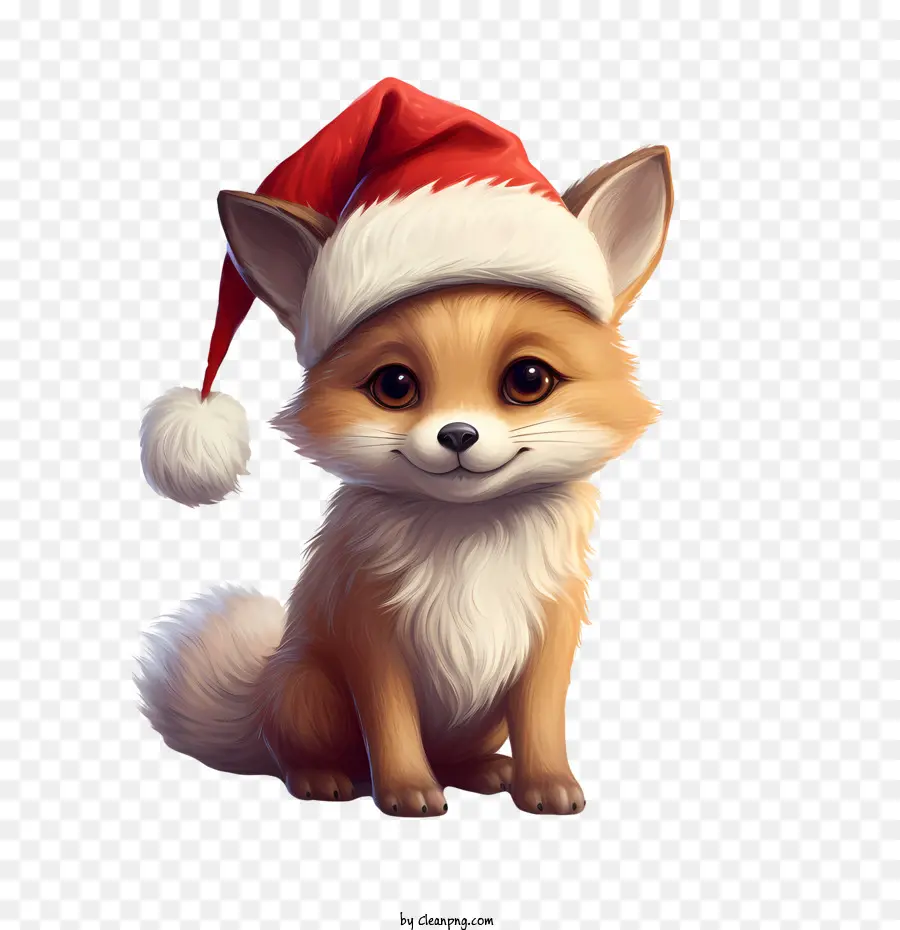 Zorro Navideño，Lindo Animal PNG