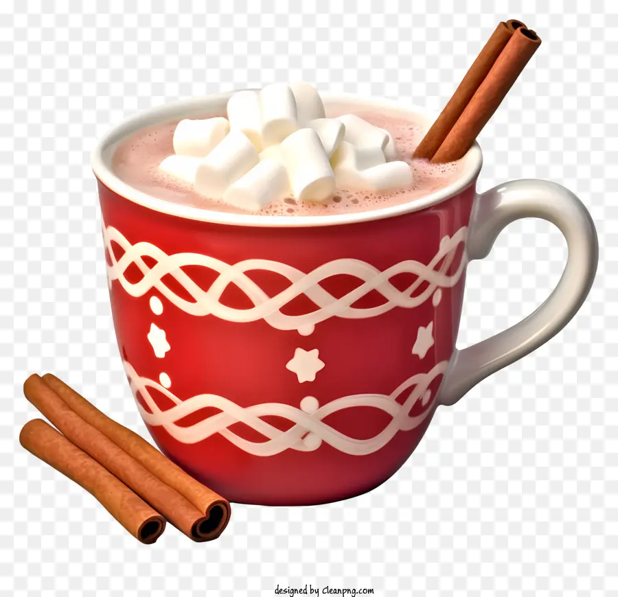 Taza Roja，Crema Batida PNG