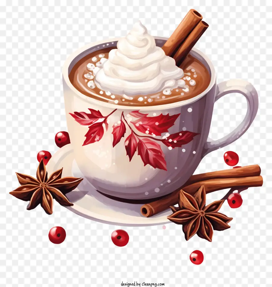 Chocolate Caliente，Crema Batida PNG