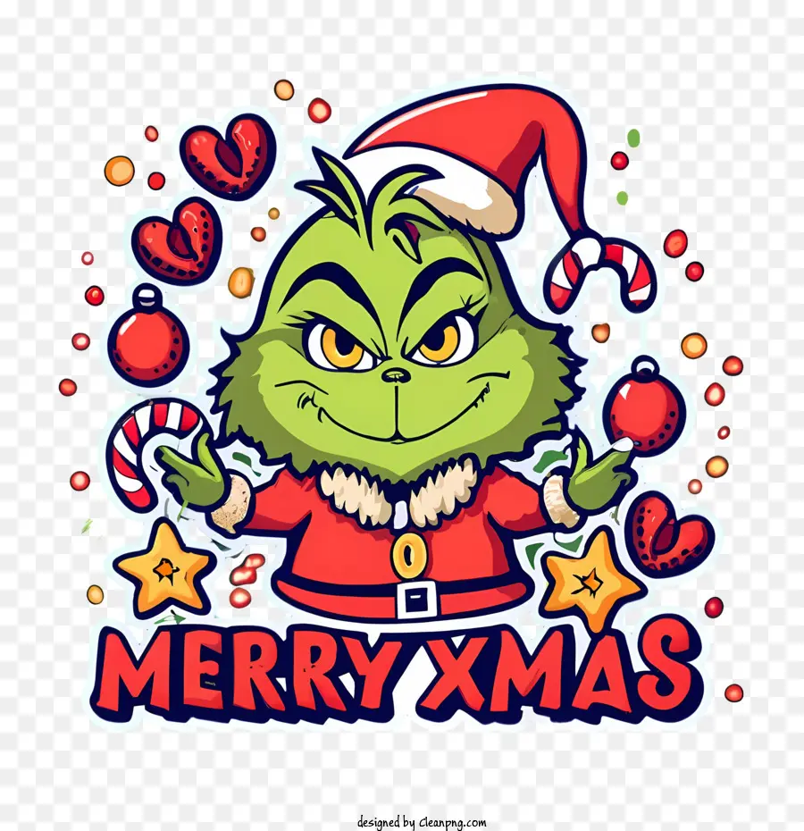 Grinch De Navidad，Merry PNG