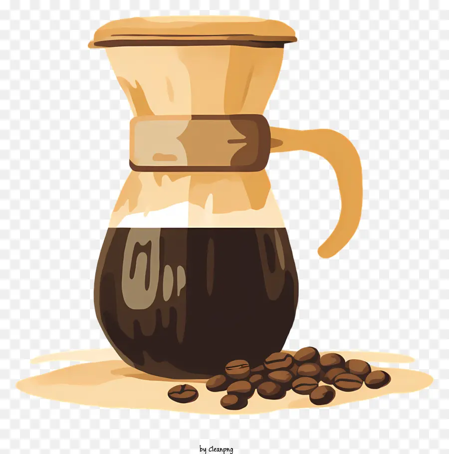 Vierta Sobre La Cafetera，Cafetera PNG