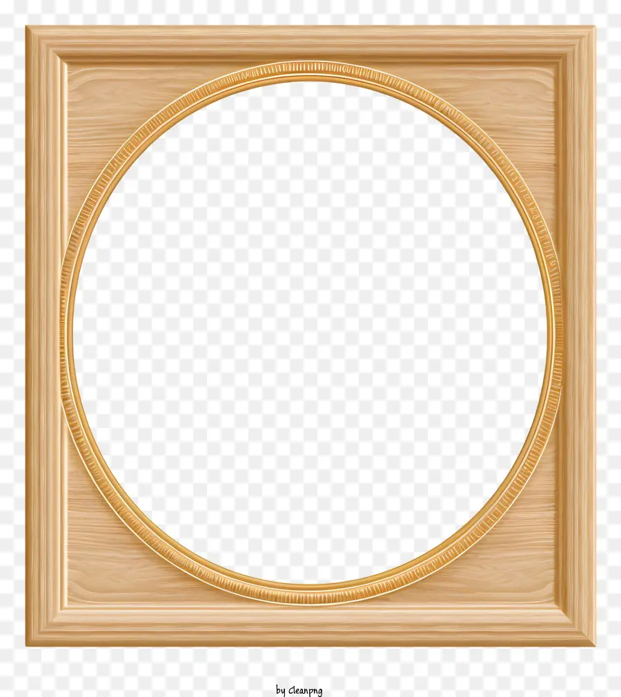 Wooden Frame，Marco De Forma Redonda PNG