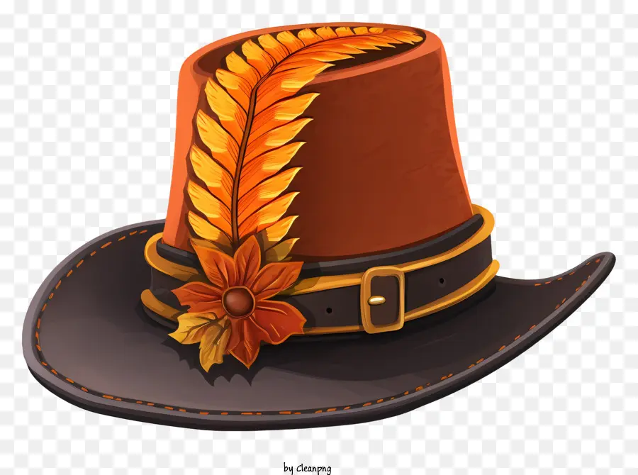 Sombrero Con Pluma，Gorro De Piel PNG