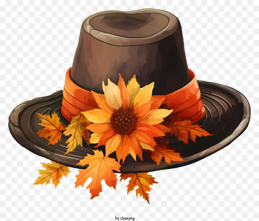 Sombrero De Mujer，Sombrero De Flores PNG