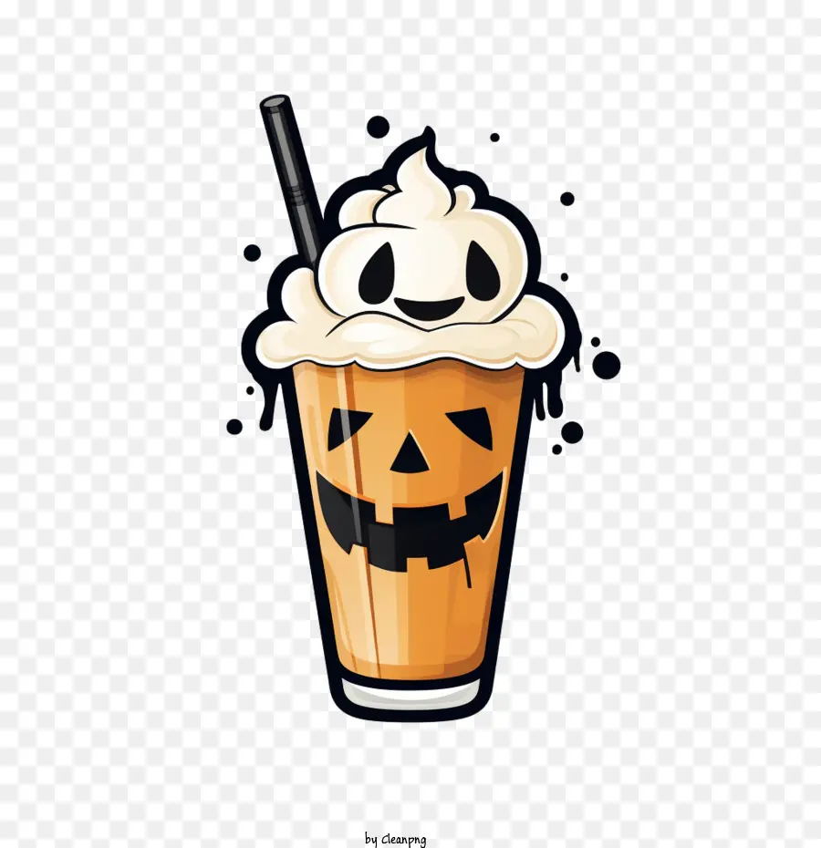 Batido De Halloween，Batido De Calabaza PNG