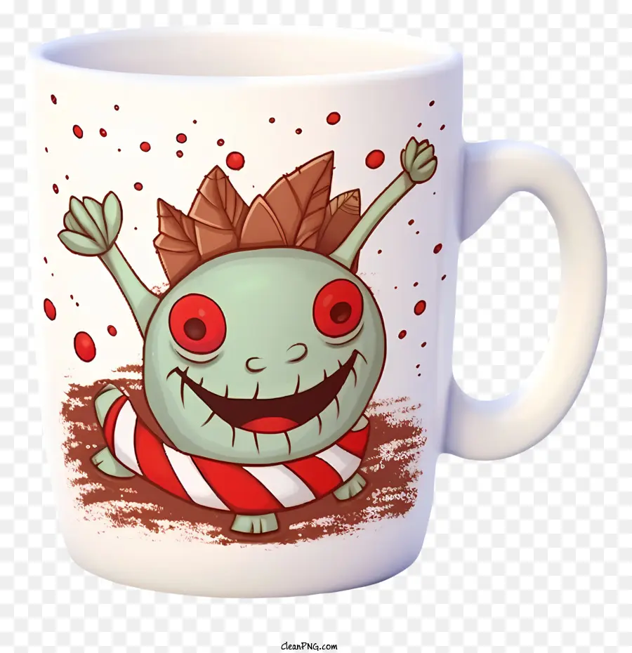 Coffee Taza，De Dibujos Animados Monstruo PNG