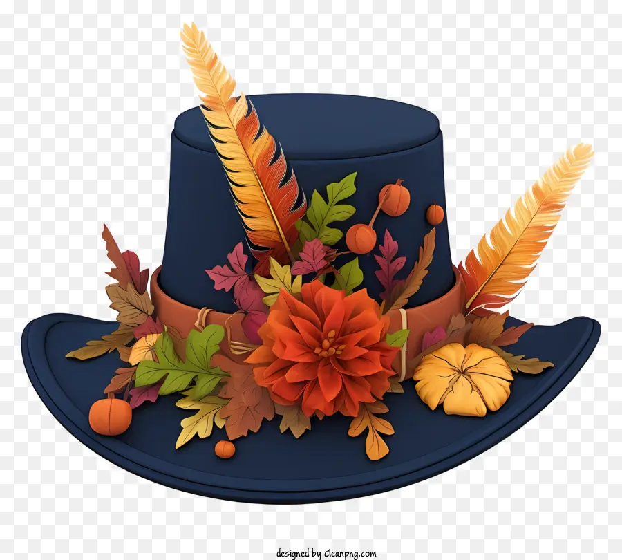 Sombrero De Acción De Gracias，Sombrero Azul De Acción De Gracias PNG