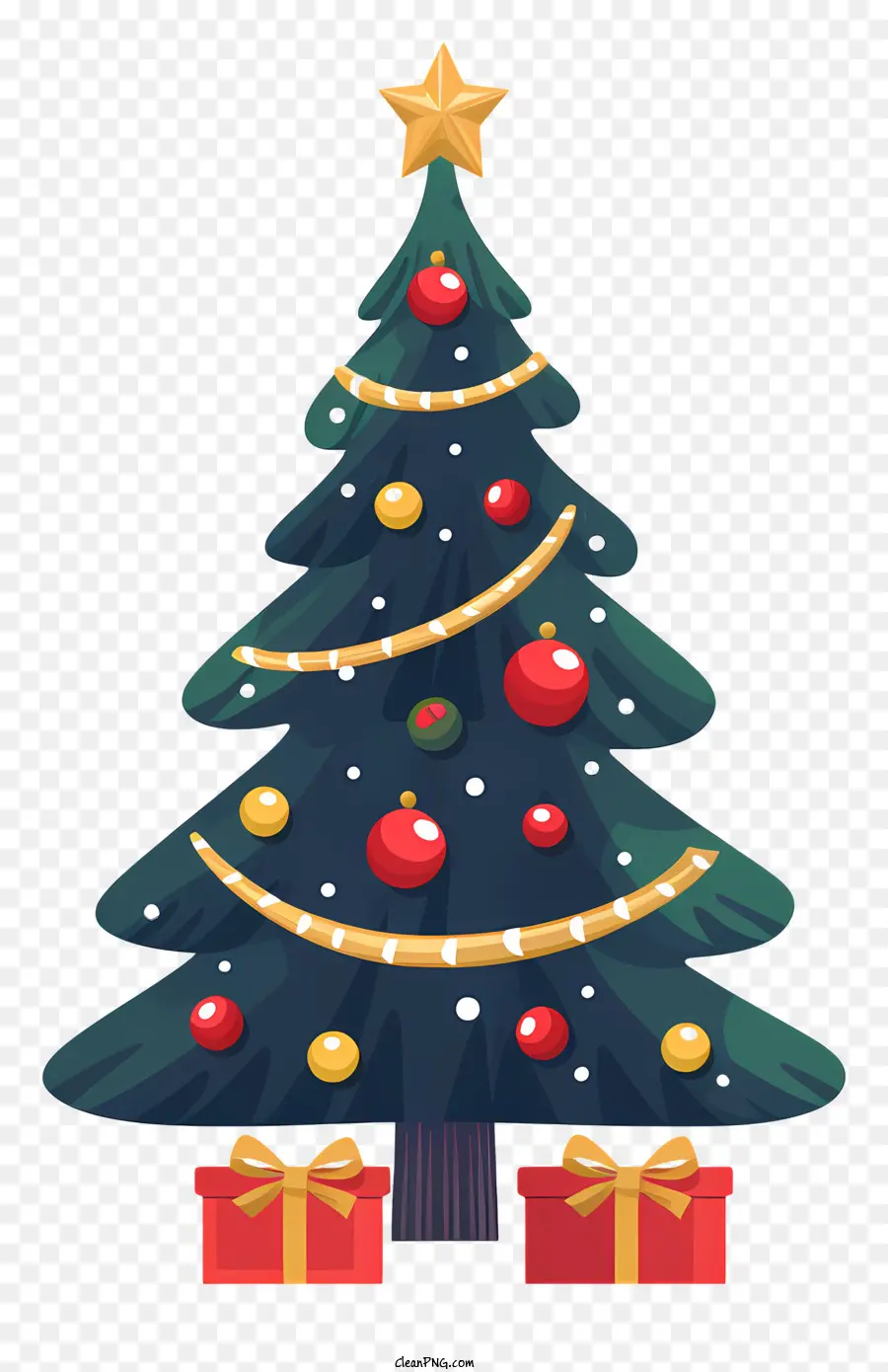 árbol De Navidad，Árbol Decorado PNG